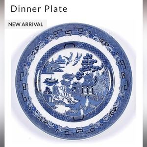 Johnson Brothers Blue Willow Dinner Plate. New. Never Used